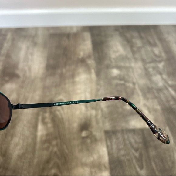 Alain Mikli Green Small Oval 90's Vintage Minimal Sunglasses - Picture 8 of 16